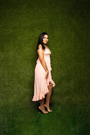 High Low Maxi Tie Dress
