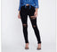 Distressed black jeans