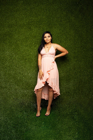 High Low Maxi Tie Dress