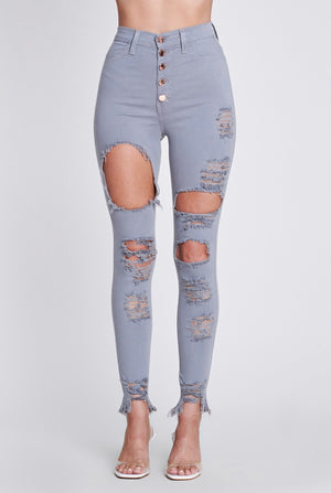 Grey Distressed Jeans